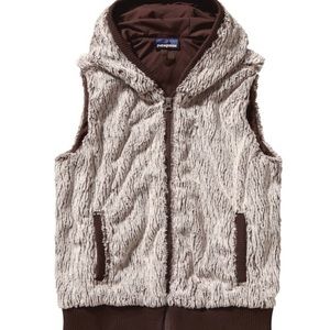 Brown Conejo Patagonia Hooded Fur Vest